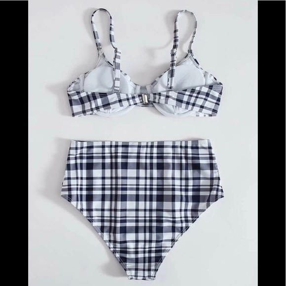 Plaid Underwire High Waisted Bikini - Picture 2 of 4